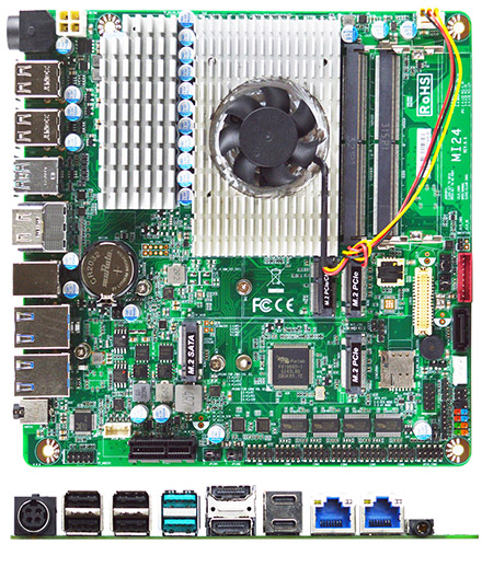 Jetway MI24-13350 MiniITX (Intel Raptor Lake-P i5-1335U SoC, 2x USB-C, 2x 2.5GbE LAN)