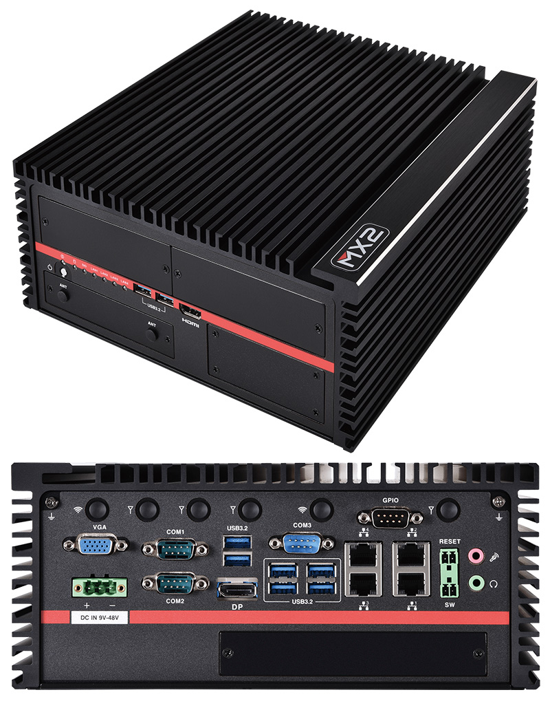 Mitac MX2-10ADP (Intel Raptor Lake-S, 12/13/14th Gen Intel Core-i, 4x LAN, 3x RS232)  <b>[FANLESS]</b>